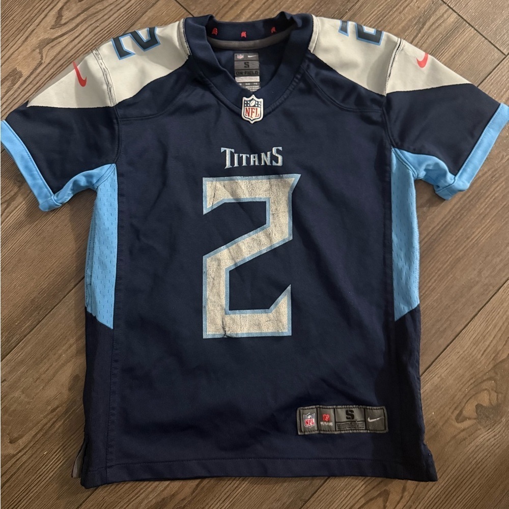 Nike Youth Tennessee Titans Julio Jones #2 Jersey On Field Navy Size S